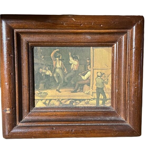 1845 William Sidney Mounts Dance of the Haymakers 8"x7" Lithograph - Picture 1 of 13